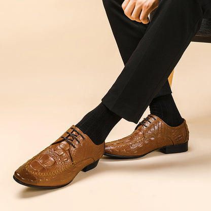 Jeff – Luxe Herenschoenen met Krokodillenpatroon