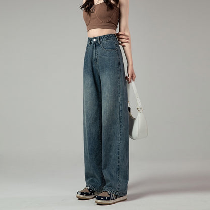 Hayley – Retro Hoge Taille Rechte Jeans