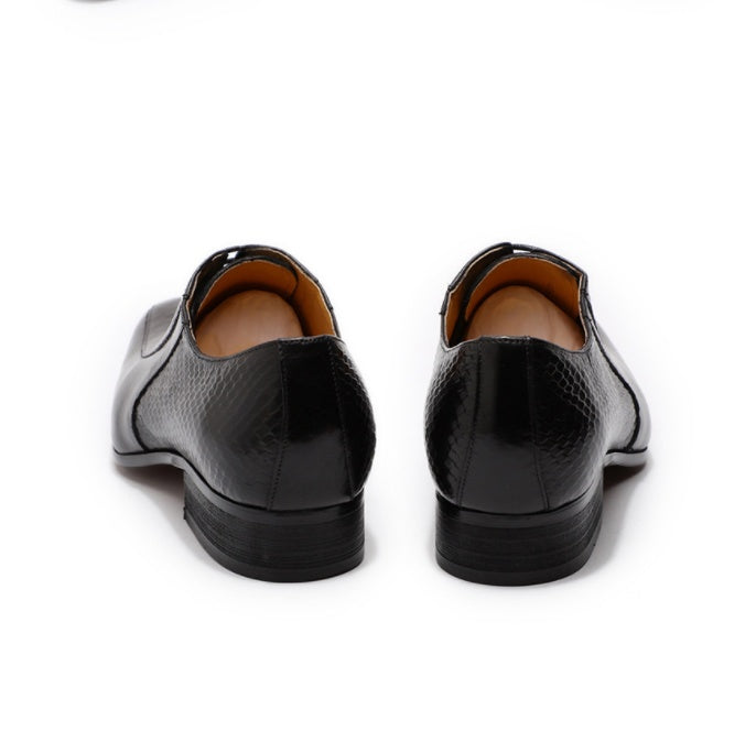 Danny – Trendy Slangenprint Vegan Leren Oxfordschoenen