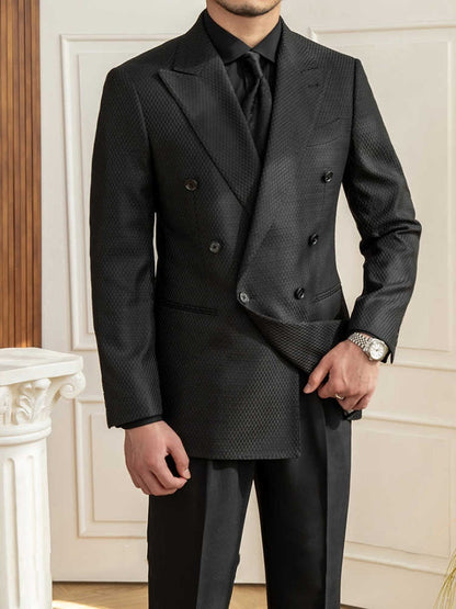 Eric – Zwart Geruit Pak voor Vrije Tijd