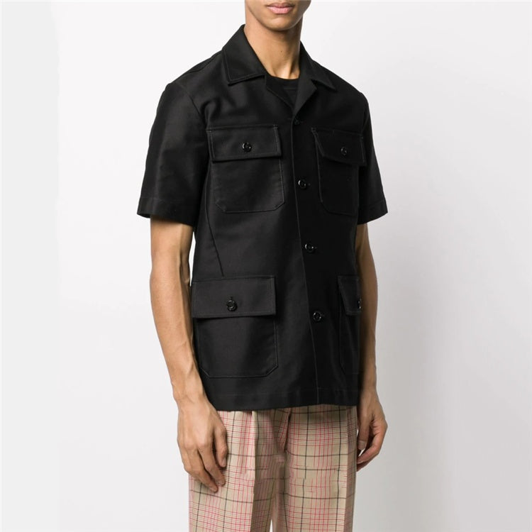 Callum – Koreaanse Stijl Korte Mouwen Overhemd voor Heren