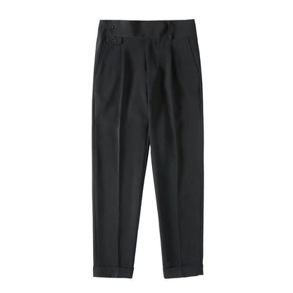 Warren – Slim Fit Broek met Draperende Effecten